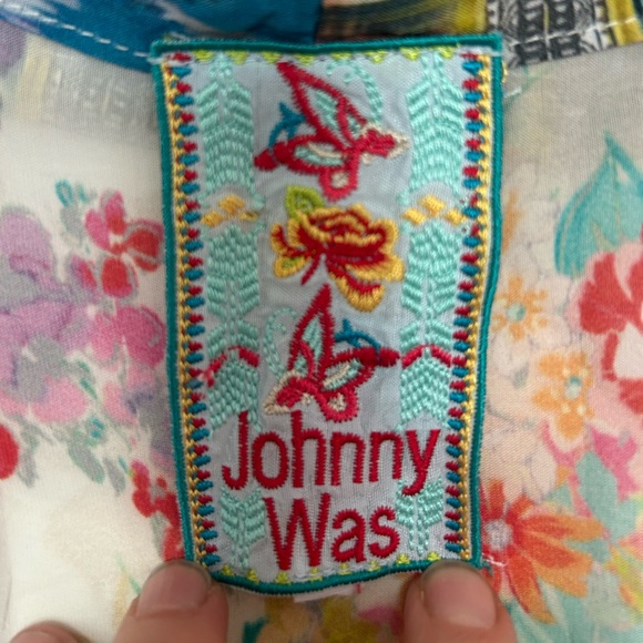 Johnny Was Patchwork Floral Embroidered Kimono 100%silk - Picture 4 of 9